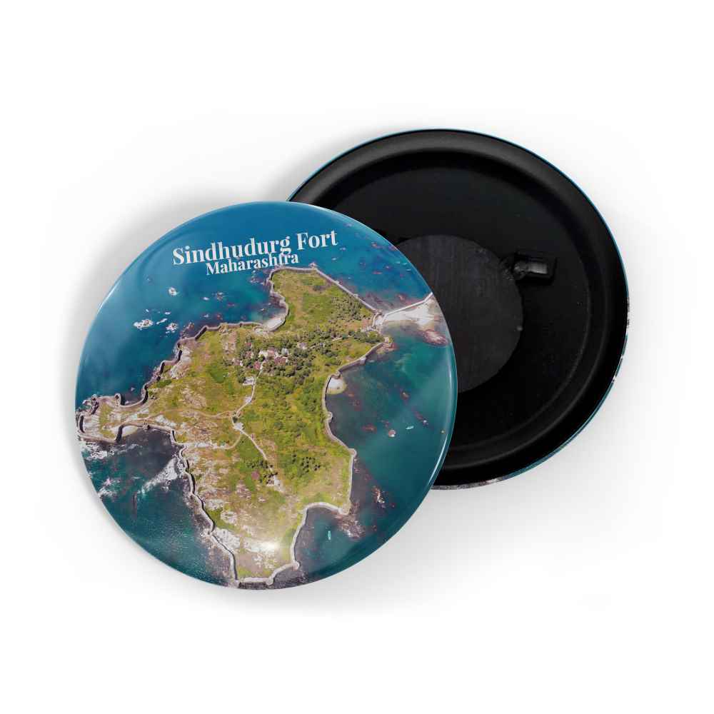 dhcrafts Fridge Magnet Multicolor Maharastra Sindhudurg Fort D1 Glossy Finish Design Pack of 1